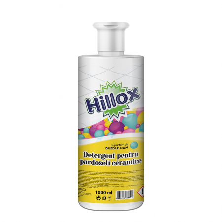 Solutie pardoseli - Hillox detergent pardoseli 1l suprafete ceramice bubble gum