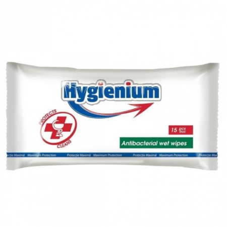 Servetele umede - Hygienium servetele umede 15buc antibacteriene