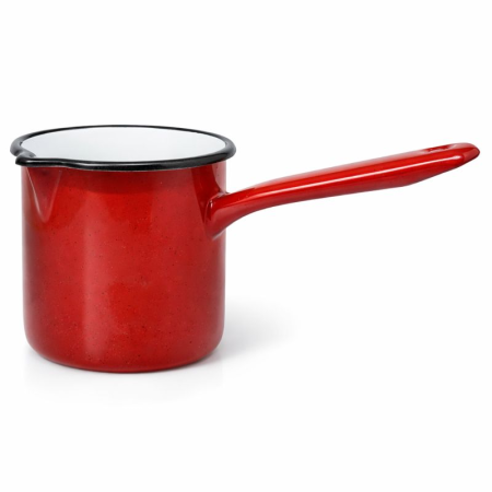 Ibrice - Ibric Emailat pentru Cafea Rosu 66/14 – Diametru 6,6 cm, Inaltime 14 cm