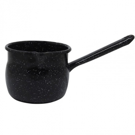 Vase si accesorii bucatarie - Ibric bombat 12cm negru picatele 266pic/12:id/1