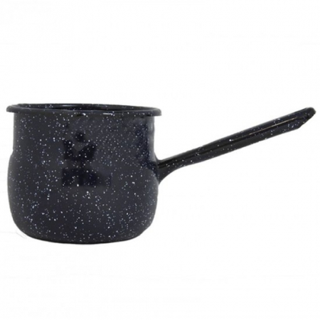 Vase si accesorii bucatarie - Ibric bombat 8cm negru picatele 266pic/8:id/1