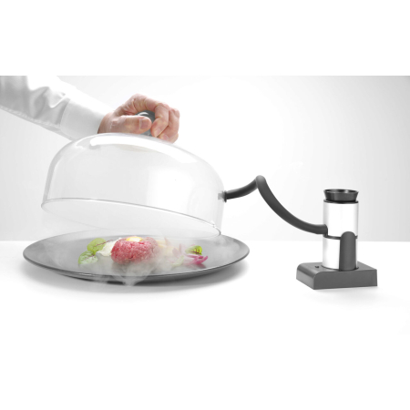 Infuzor de fum Hendi, camera detasabila, filtru integrat, furtun flexibil de cauciuc (30 cm), Aluminiu, 90x54x122 mm [5]