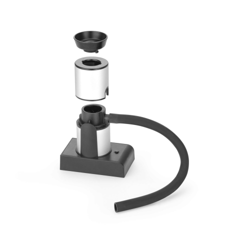 Infuzor de fum Hendi, camera detasabila, filtru integrat, furtun flexibil de cauciuc (30 cm), Aluminiu, 90x54x122 mm [2]