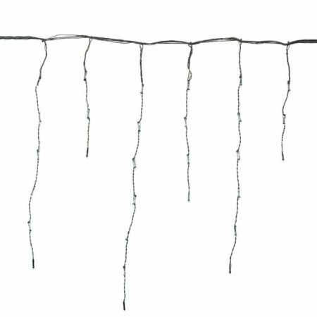 Instalatie Craciun Profesionala de Exterior IP65, 35 m, 840 Led-uri Mari ,Franjuri, Alb rece, Flash, Alimentator, Interconectabila, Fir Negru Cauciucat, 220v [13]