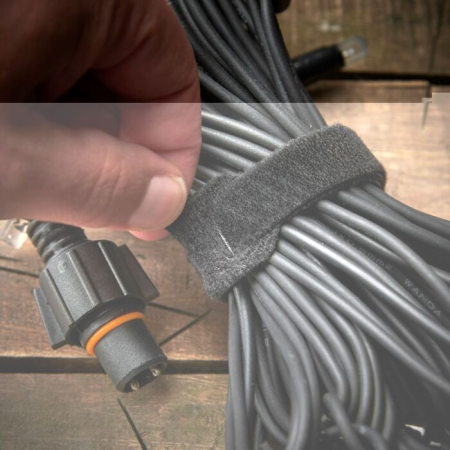 Instalatie Craciun Profesionala de Exterior IP65, 50 m, 1200 Led-uri Mari ,Franjuri, Alb rece, Flash, Alimentator, Interconectabila, Fir Negru Cauciucat, 220v [9]