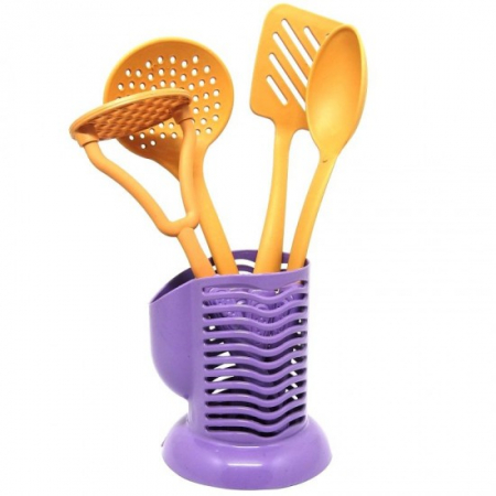 Vase si accesorii bucatarie - Kset bucatarie 4pcs+suport