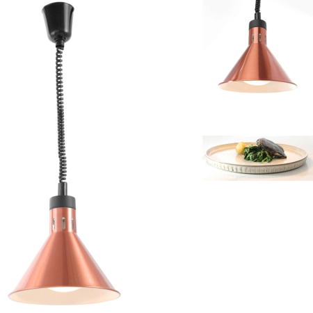 Lampa de caldura conica, finisaj cupru ø275x(H)250 mm, 230V, 250W [1]