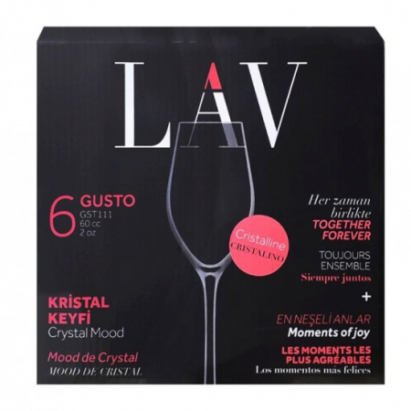 Vase si accesorii bucatarie - Lav pahare cu picior gusto 111 60cc 6buc/set