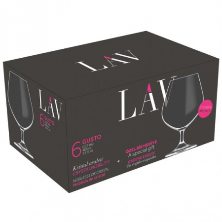 Vase si accesorii bucatarie - Lav pahare cu picior gusto 162 400cc 6buc/set