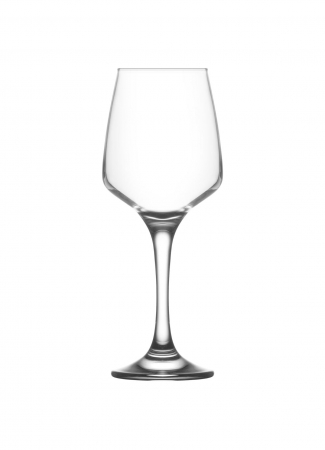 Pahare - Pahare cu Picior Lav Lal 569, 330 ml, Sticlă Transparentă, 6 Buc / Set