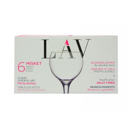 Lav pahare cu picior misket 521 170cc 6buc/set [1]