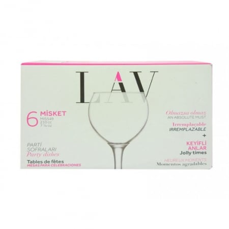 Pahare - Lav pahare cu picior misket 549 210cc 6buc/set