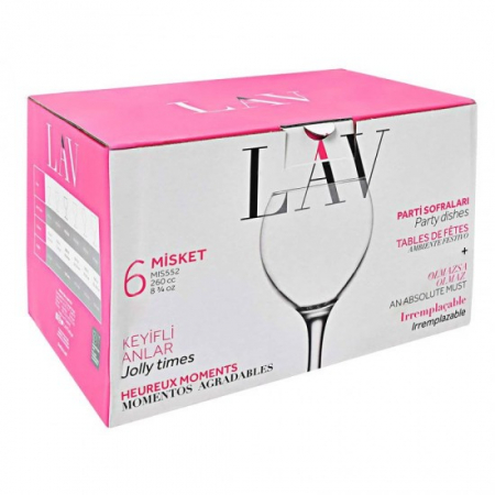 Lav pahare cu picior misket 552 260cc 6buc/set [1]