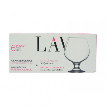 Lav pahare cu picior misket 568 390cc 6buc/set [3]