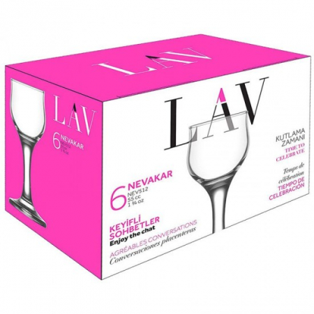 Lav pahare cu picior nevakar 512 55cc 6buc/set [1]