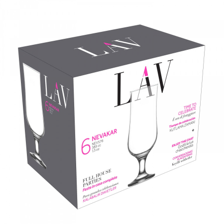 Lav pahare cu picior nevakar 576 385cc 6buc/set [5]