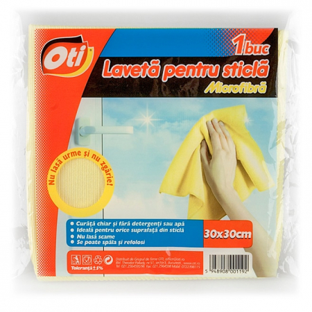 Uz casnic si menaj - Laveta microfibra pentru geamuri 30x30cm oti