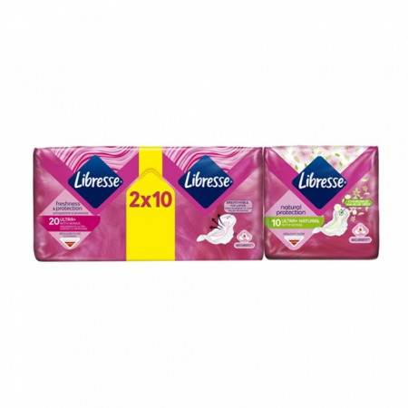 Ingrijirea corpului - Libresse absorbante 20buc freshness protection+10buc natural protection