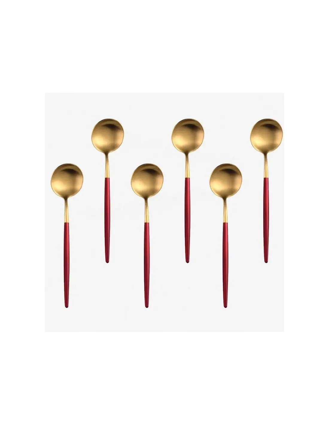 Lingura inox deluxe diverse culori 6buc/set super wow [2]