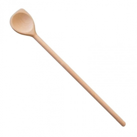 Ustensile bucatarie - Lingura lemn ovala cu creasta 35cm 6039