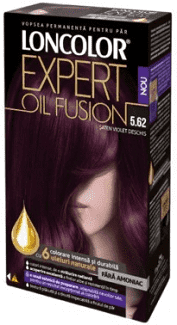 Ingrijirea parului - Loncolor expert oil fusion vopsea par 5.62 saten violet deschis