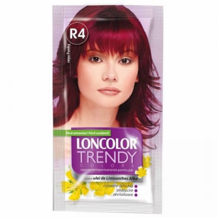 Vopsea par - Loncolor trendy nuantator r4 rosu funky 2x25 ml