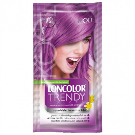 Vopsea par - Loncolor trendy nuantator v2 violet glam 2x25 ml