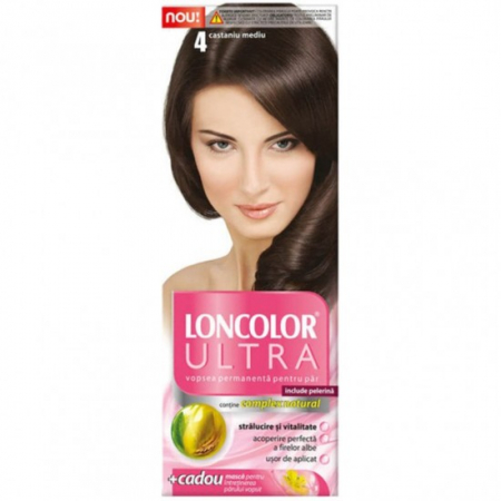 Vopsea par - Loncolor ultra vopsea par 4 castaniu mediu