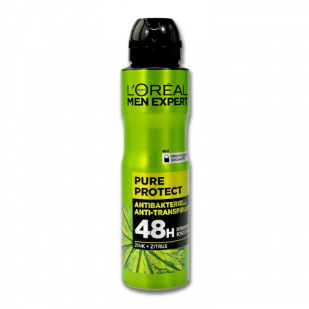 Deodorante - Loreal antiperspirant expert deo 150ml men pure protect