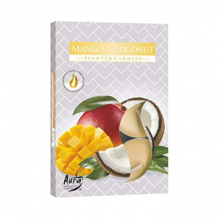 Uz casnic si menaj - Lumanare pastila parfumata p15-316 mango-coconut 6buc/set