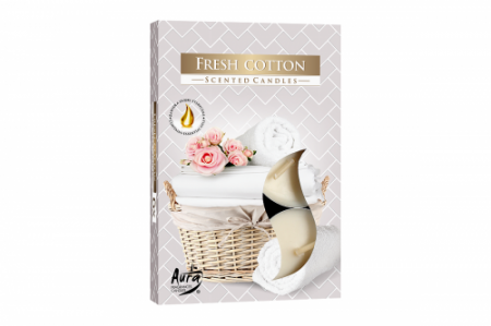 Uz casnic si menaj - Lumanare pastila parfumata p15-338 fresh cotton 6buc/set