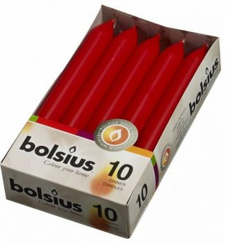 Uz casnic si menaj - Lumanari cilindrice cib10-241 rosu 10buc/set