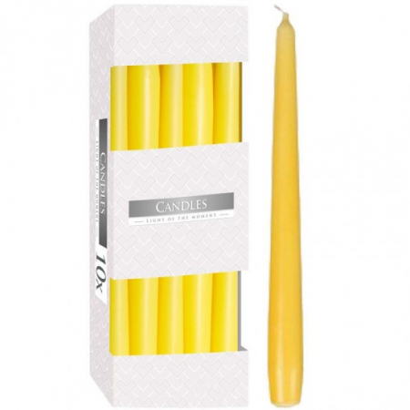 Uz casnic si menaj - Lumanari conice s30-010 galben 10buc/set