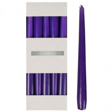 Uz casnic si menaj - Lumanari conice s30-040 violet 10buc/set