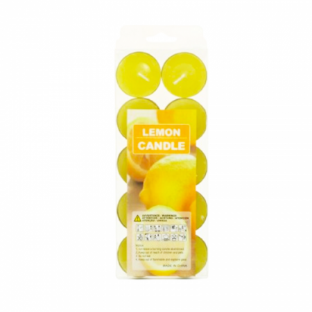 Lumanari - Lumanari Parfumate cu aroma de lamaie 10 Buc / Set