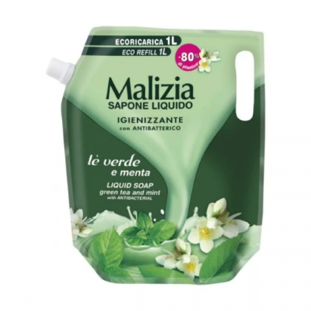 Sapun lichid - Malizia sapun lichid rezerva 1l antibacterian green tea