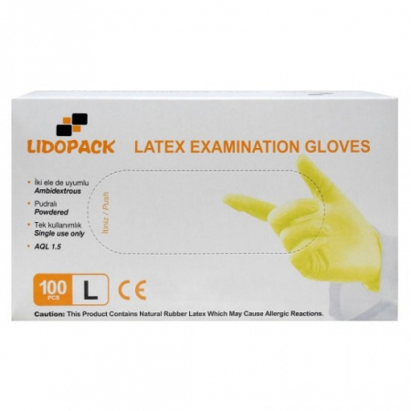Uz casnic si menaj - Manusi latex pudrate 100buc l