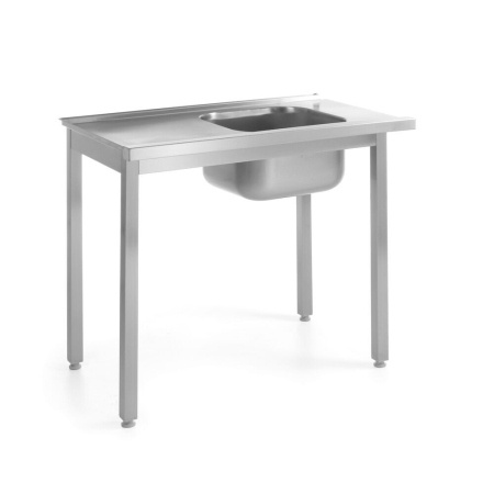 Mașini de spălat vase și igienă - Masa intrare pentru masina de spalat vase, pregatita pentru asamblare, HENDI, Kitchen Line, Dreapta, 1000x600x(H)850mm