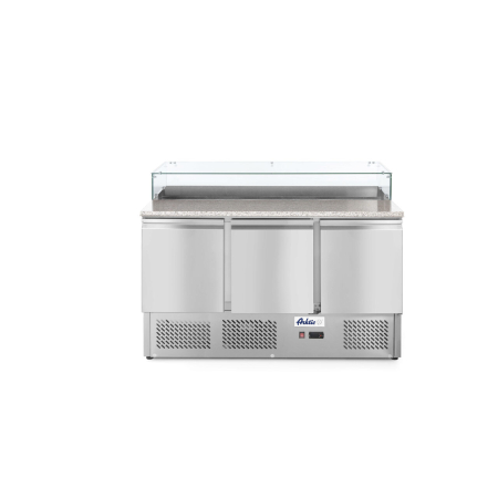 Echipamente frigorifice - Masa pizza profesionala, cu 3 usi 380 L inox, ARKTIC by Hendi interval temperatura -2/+8 gr C 310 W 1365x700x(H)1120 mm