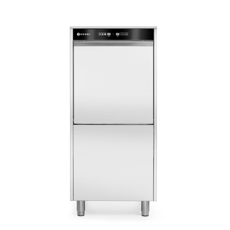 Mașini de spălat vase și igienă - Masina de spalat vase, 50x60, electronica, cu dozator de detergent si pompa de scurgere, 400V, HENDI, 400V/7100W, 595x730x(H)1340mm