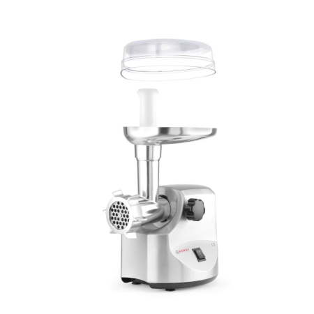 Masina de tocat carne, 2 discuri taiere incluse 4 si 7 mm, 3 accesorii umplere carnati 12, 15, 20 mm, Hendi 198, corp aluminiu, palnie fonta, 400W [8]