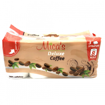 Consumabile hartie - Micas deluxe hartie igienica 3str 8role coffee