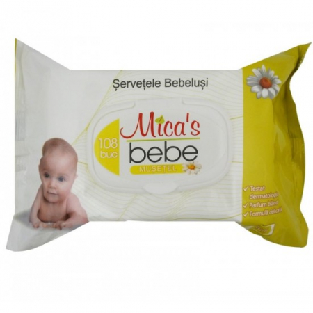 Servetele umede - Servetele umede bebelusi cu capac 108buc musetel