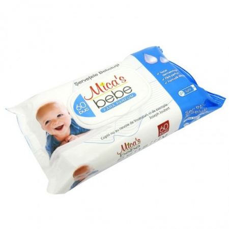Servetele umede - Servetele umede bebelusi cu capac 60buc sensitiv