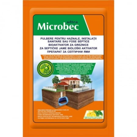 Solutie desfundat - Microbec tratament pentru fose septice 25g