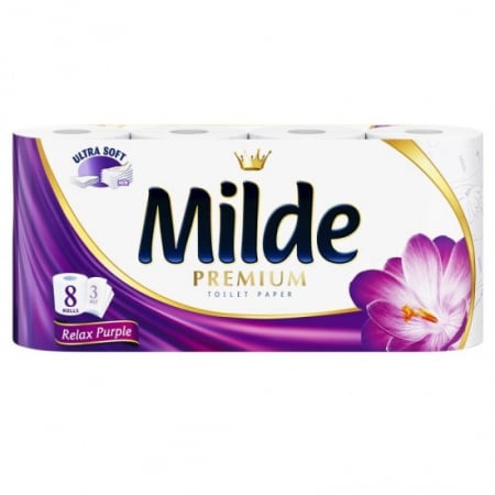 Hartie igienica - Milde hartie igienica 8role 3straturi essence of relax purple