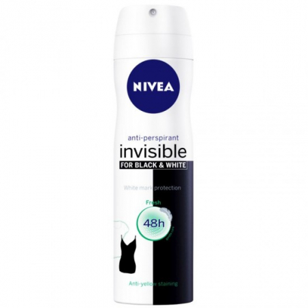 Ingrijirea corpului - Nivea antiperspirant deo 150ml invisible black/white fresh