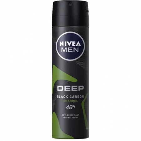 Ingrijirea corpului - Nivea antiperspirant deo 150ml men deep black carbon amazonia