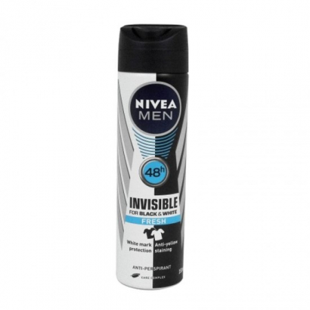 Ingrijirea corpului - Nivea antiperspirant deo 150ml men invisible black/white fresh