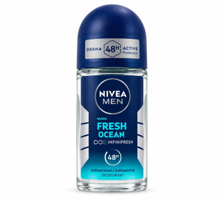 Ingrijirea corpului - Deodorant roll-on NIVEA MEN Fresh Ocean cu INFINIFRESH® – protecție 48h